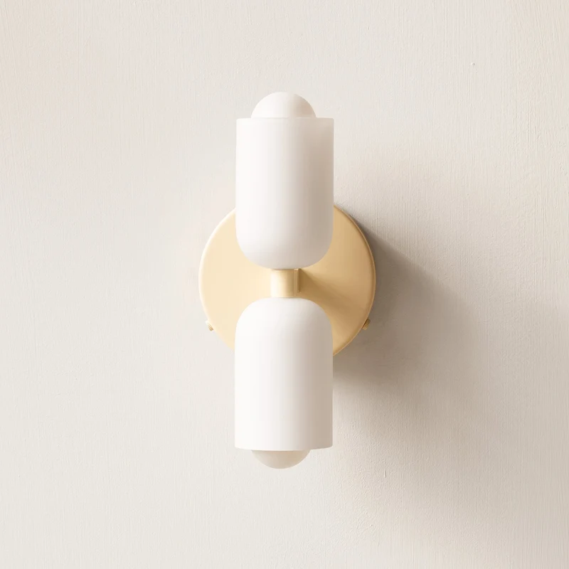 Contemporary wall lamp with warm light
