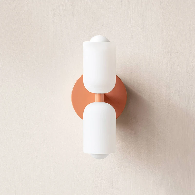 Contemporary wall lamp with warm light