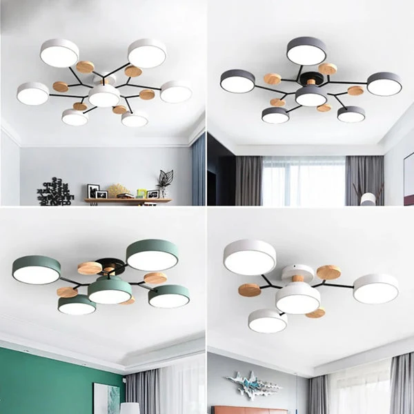Stylish Wrought Iron Ceiling Lamp – Hand-Finished Details