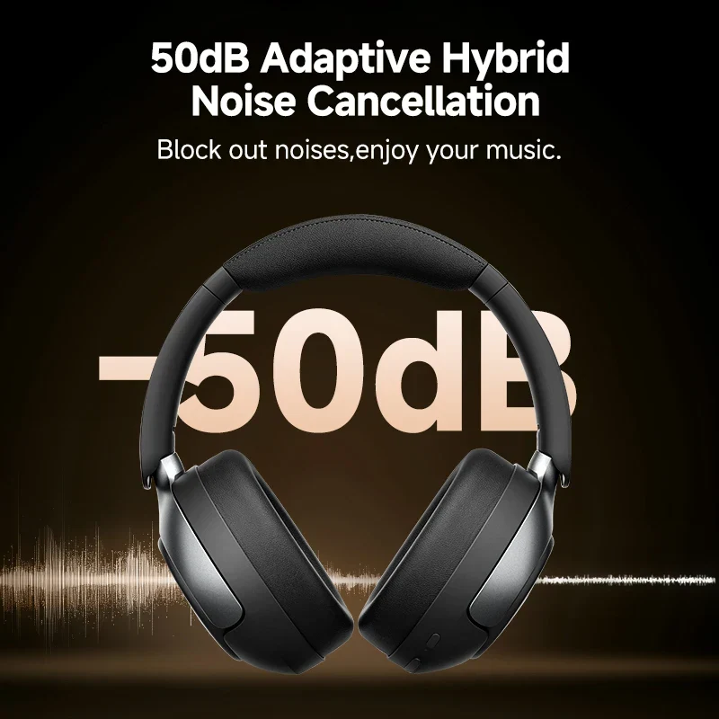 Soundoria – Draadloze hoofdtelefoon 50dB ANC & LDAC – 55u speeltijd