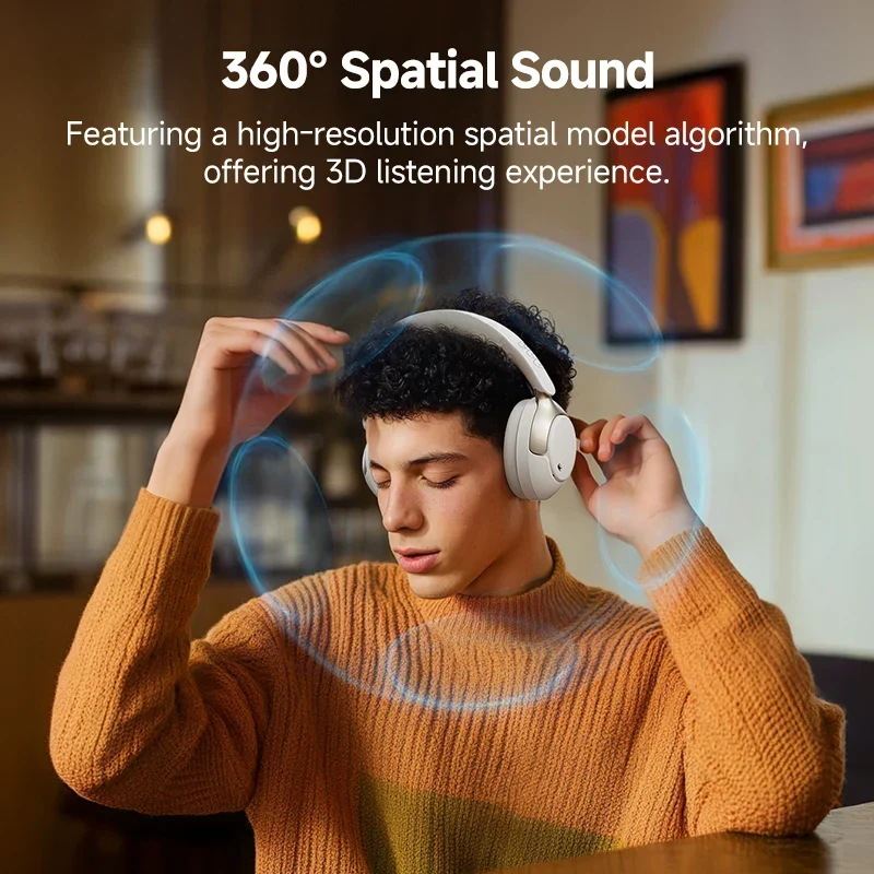 Soundoria – Draadloze hoofdtelefoon 50dB ANC & LDAC – 55u speeltijd