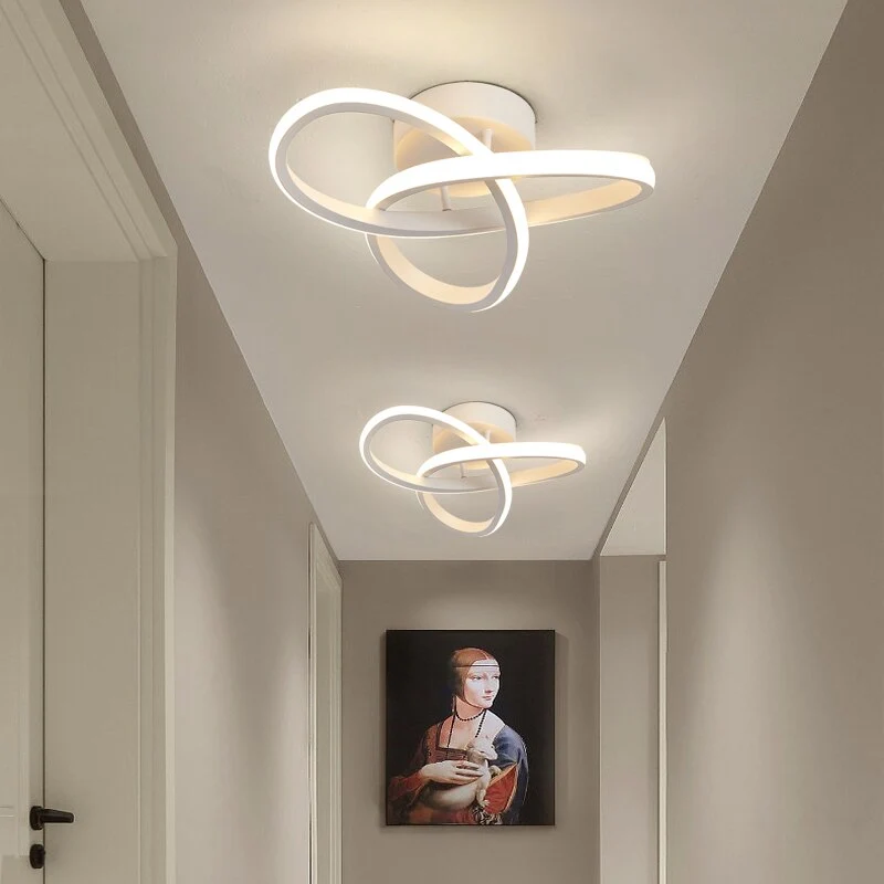 Adjustable Energy-Saving LED Ceiling Lamp with Three Rings