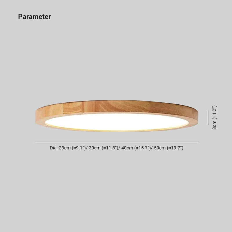 Stylish Round Flush Mount Ceiling Lamp – Modern Minimalist Japanese Style