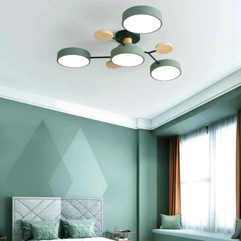 Subtle Geometric Round LED Ceiling Lamp for Modern Rooms