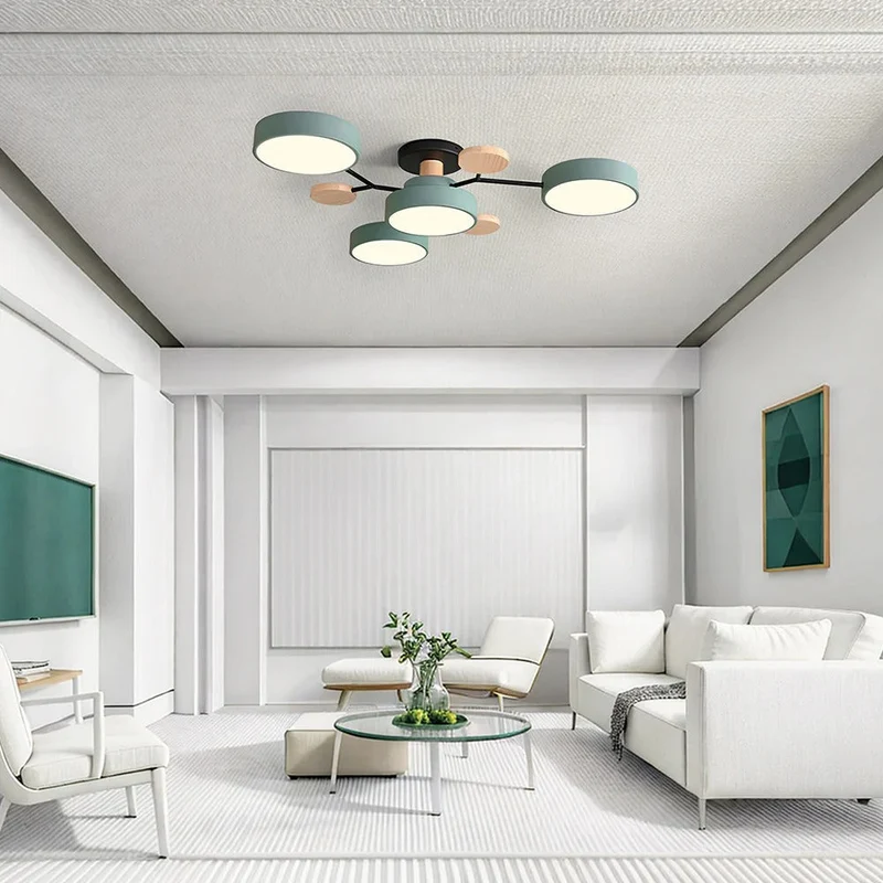 Subtle Geometric Round LED Ceiling Lamp for Modern Rooms