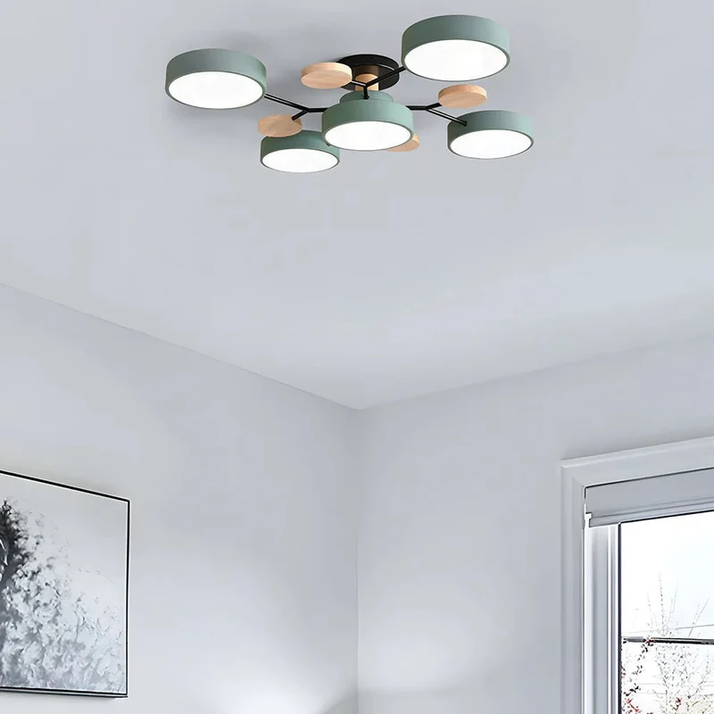 Subtle Geometric Round LED Ceiling Lamp for Modern Rooms