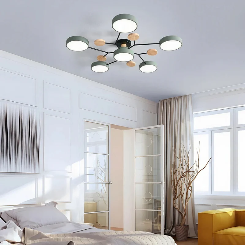 Subtle Geometric Round LED Ceiling Lamp for Modern Rooms