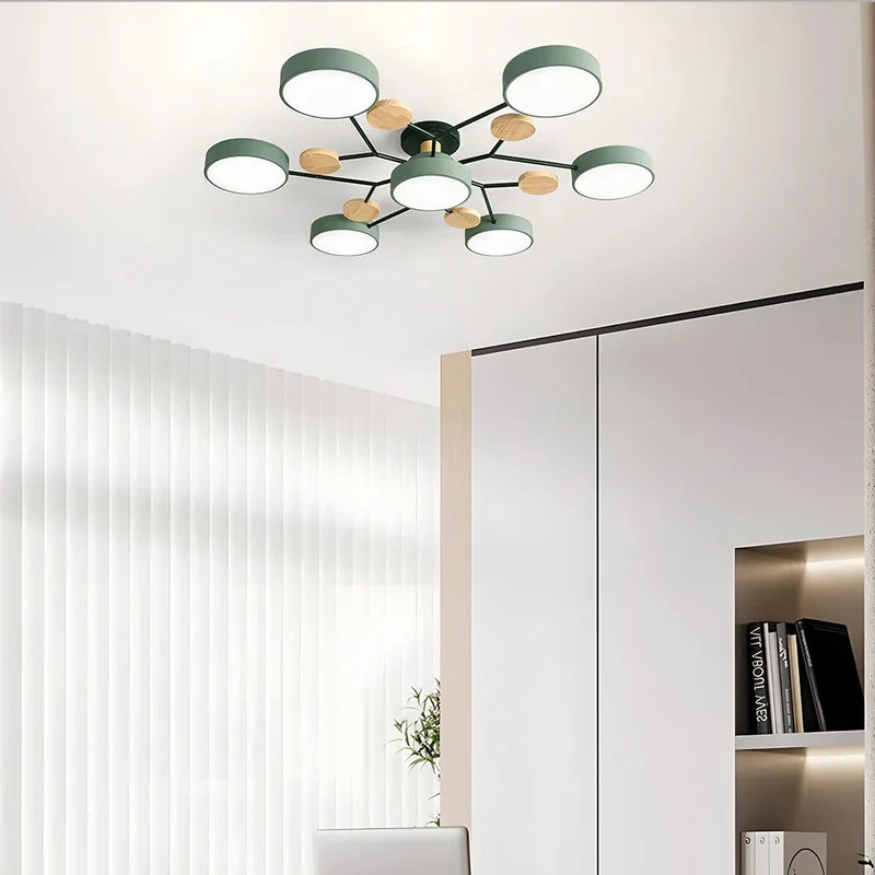 Subtle Geometric Round LED Ceiling Lamp for Modern Rooms