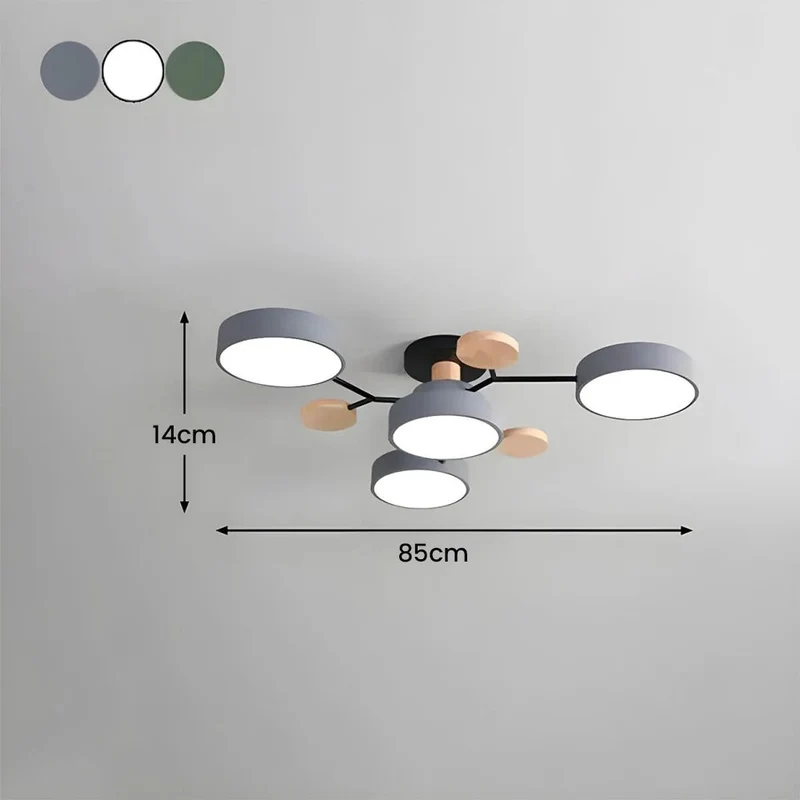 Subtle Geometric Round LED Ceiling Lamp for Modern Rooms