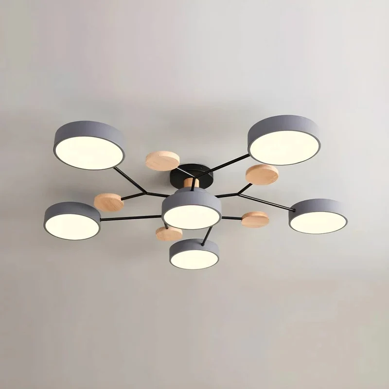 Subtle Geometric Round LED Ceiling Lamp for Modern Rooms