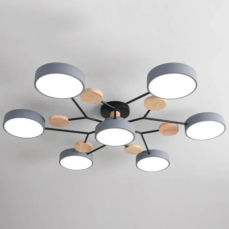 Subtle Geometric Round LED Ceiling Lamp for Modern Rooms