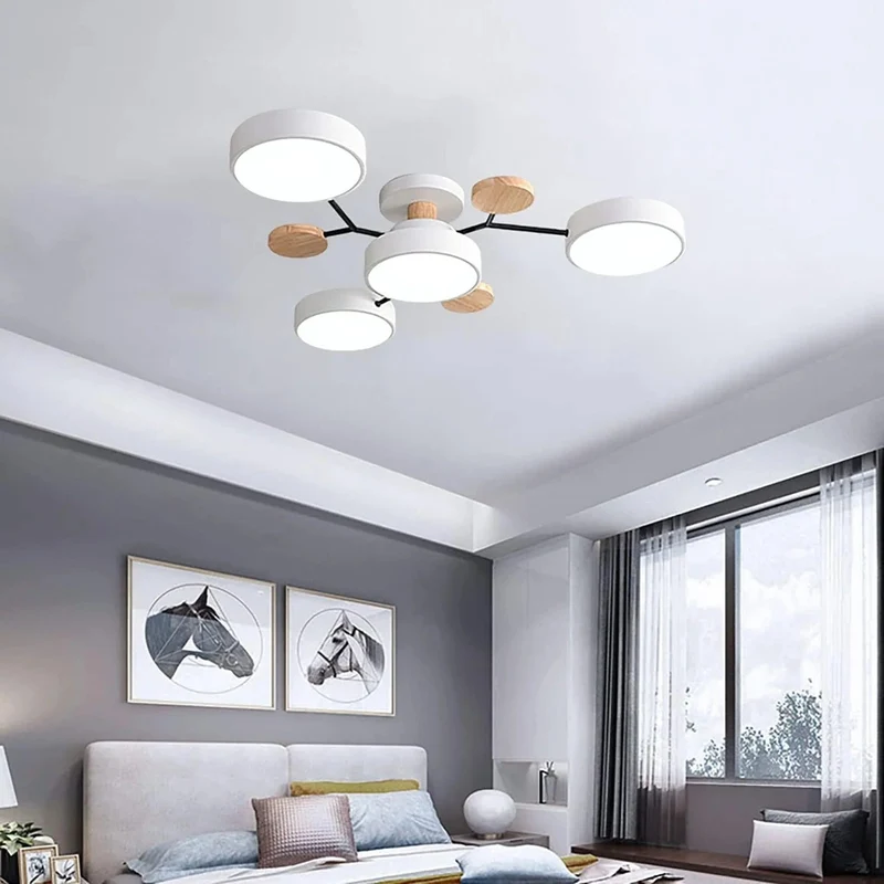 Subtle Geometric Round LED Ceiling Lamp for Modern Rooms