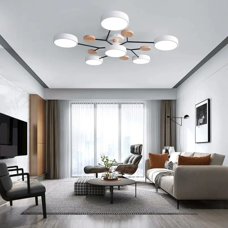 Subtle Geometric Round LED Ceiling Lamp for Modern Rooms