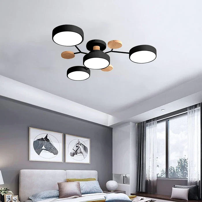 Subtle Geometric Round LED Ceiling Lamp for Modern Rooms