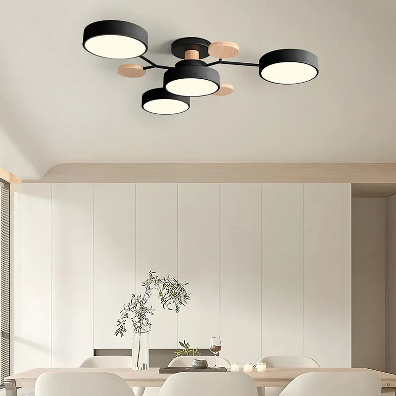 Subtle Geometric Round LED Ceiling Lamp for Modern Rooms