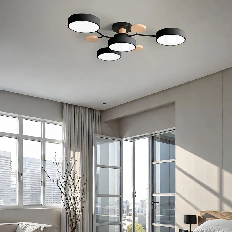 Subtle Geometric Round LED Ceiling Lamp for Modern Rooms