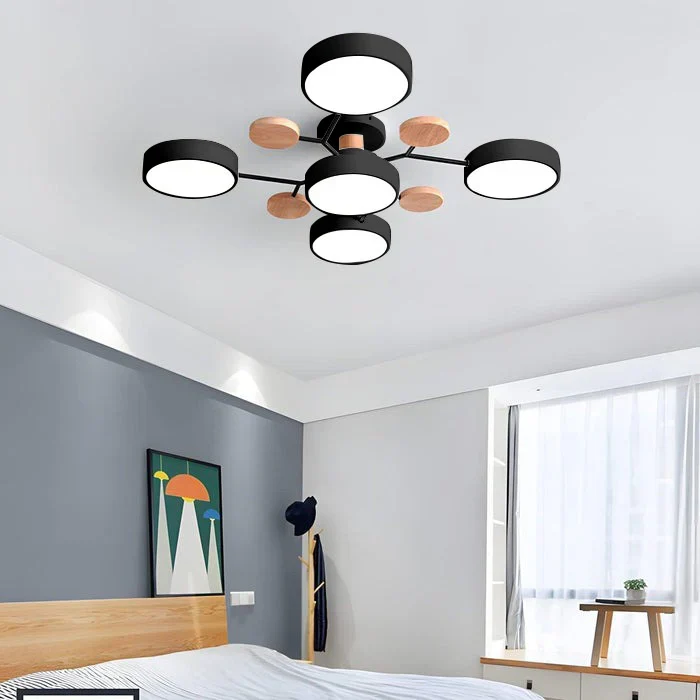 Subtle Geometric Round LED Ceiling Lamp for Modern Rooms