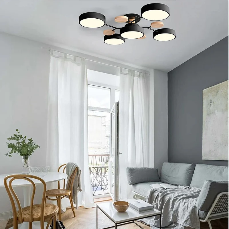 Subtle Geometric Round LED Ceiling Lamp for Modern Rooms
