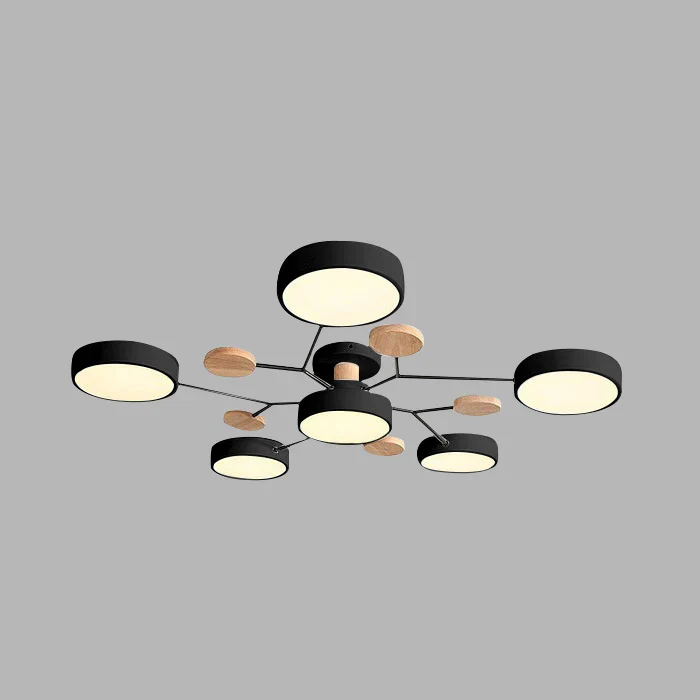 Subtle Geometric Round LED Ceiling Lamp for Modern Rooms