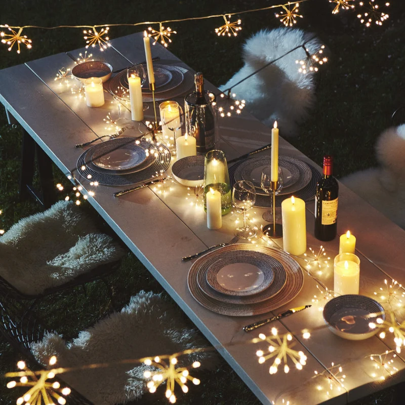 Decorative LED Starburst Lights – Warm White, Fireworks Effect