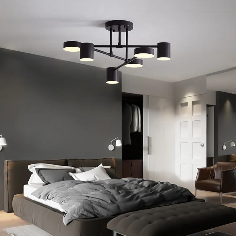 Exquisite Six-Head Ceiling Light with Adjustable Color Modes