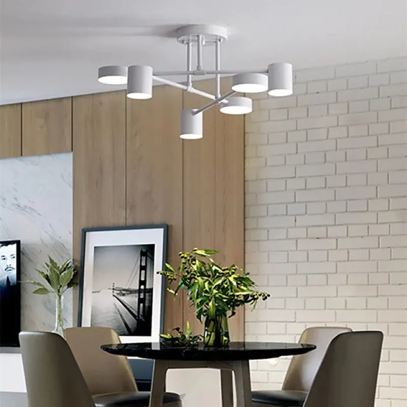 Exquisite Six-Head Ceiling Light with Adjustable Color Modes