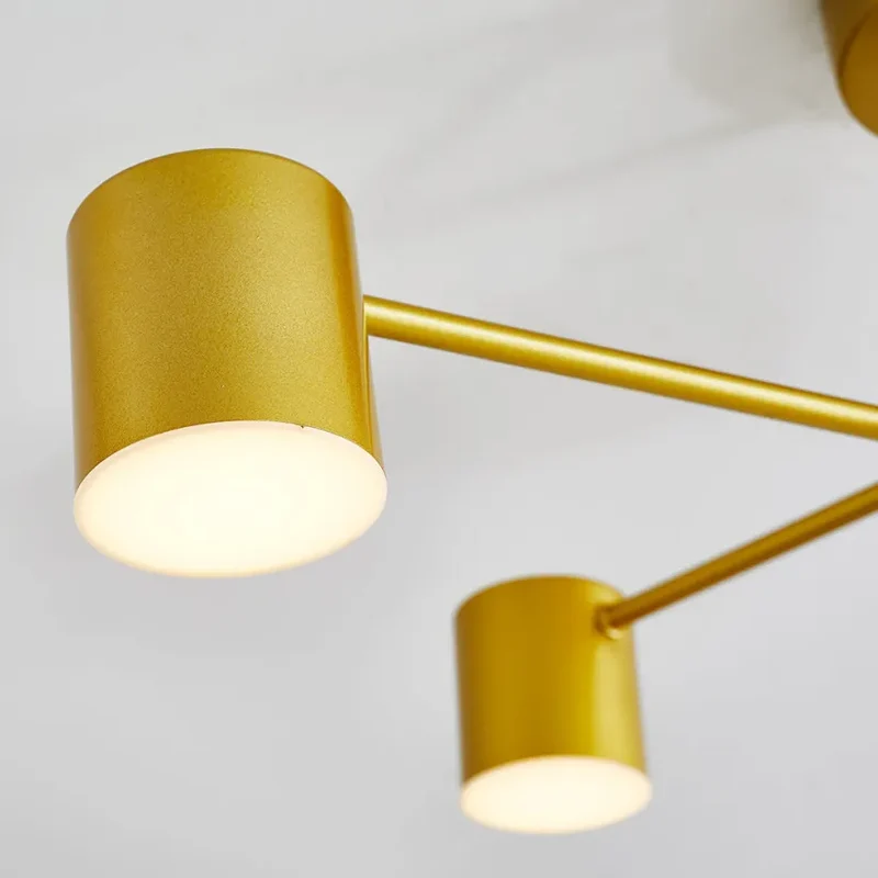 Exquisite Six-Head Ceiling Light with Adjustable Color Modes