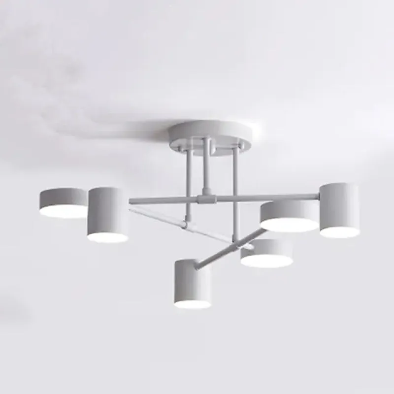 Exquisite Six-Head Ceiling Light with Adjustable Color Modes