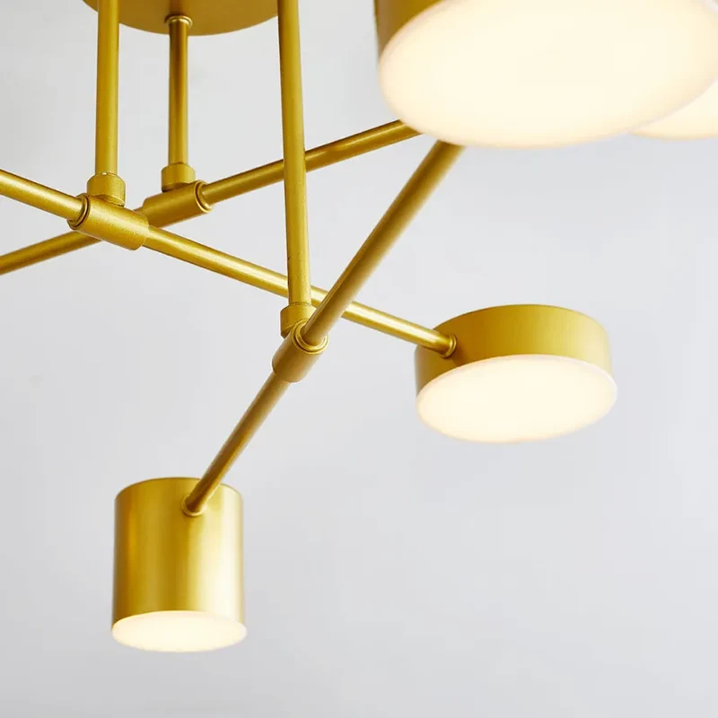 Exquisite Six-Head Ceiling Light with Adjustable Color Modes