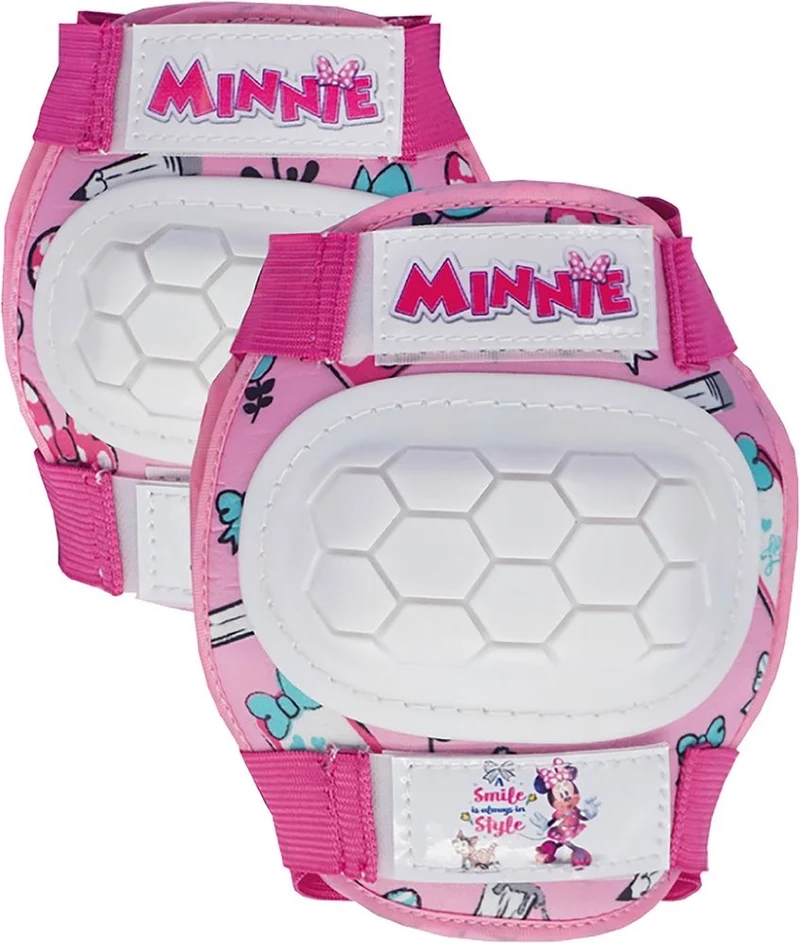 TATAWAY Kit con gomitiere e ginocchiere Disney Minnie Mouse da 3-6 anni TagliaxS
