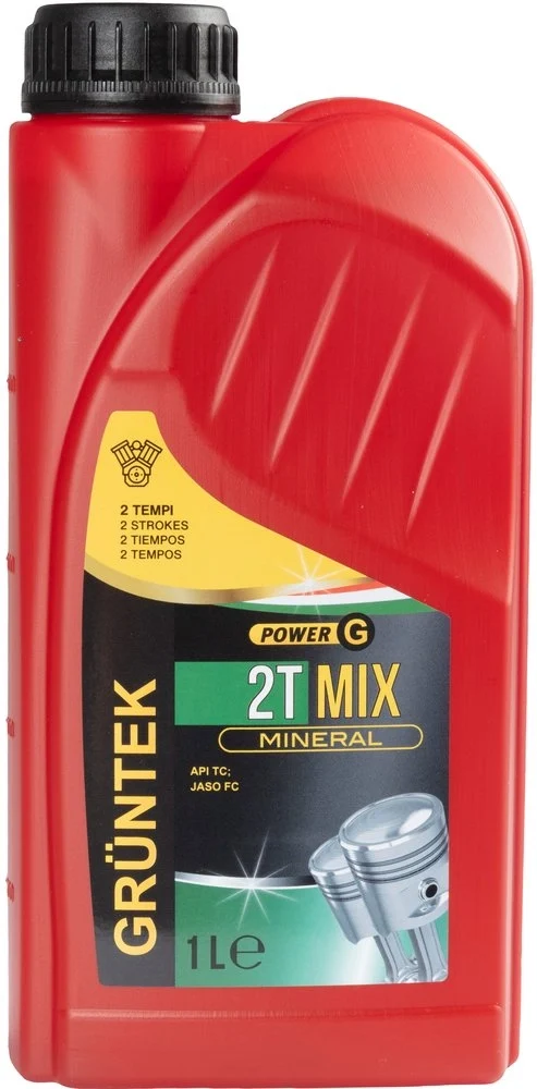 GRUNTEK Olio Lubrificante Premix Minerale 1L per Moto e Scooter 2 Tempi 2T