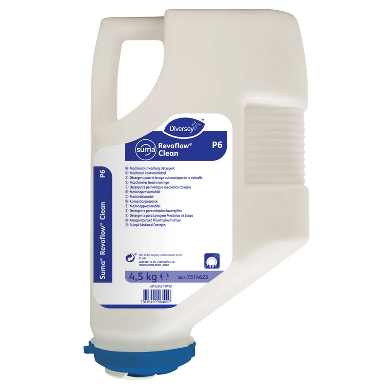Detergente alcalino concentrato in polvere Diversey Suma Revoflow Clean P6 4,5 kg DISPONIBILE IN 7 GIORNI LAVORATIVI