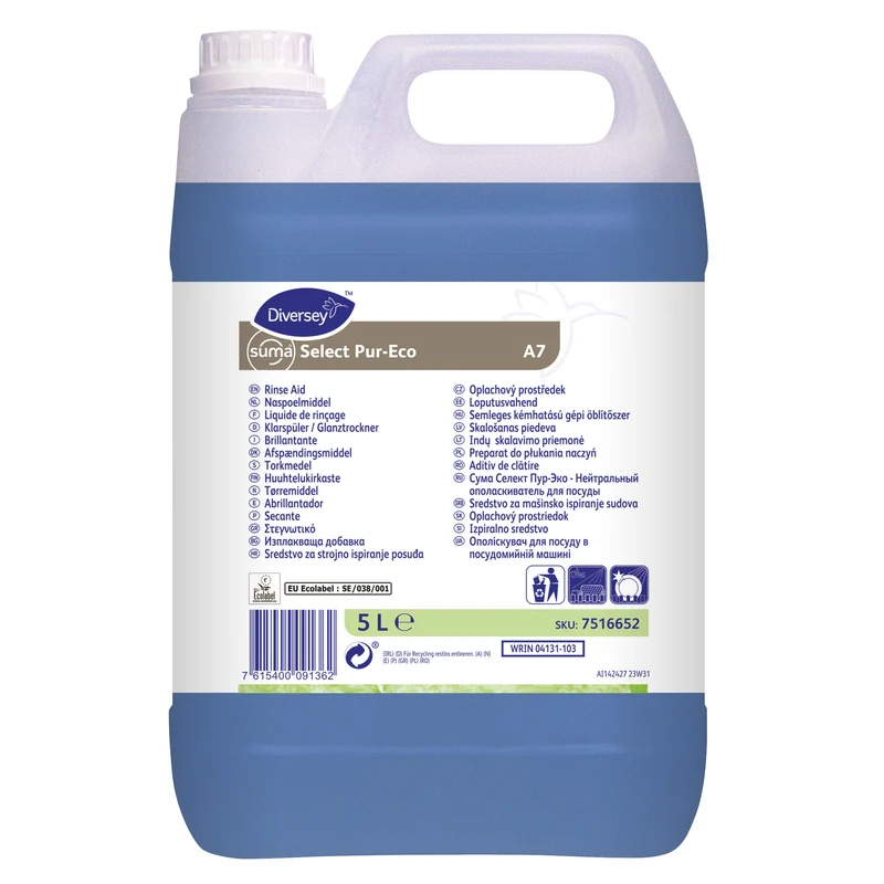 Brillantante neutro concentrato Diversey Suma Select Pur-Eco A7 5 litri DISPONIBILE IN 7 GIORNI LAVORATIVI