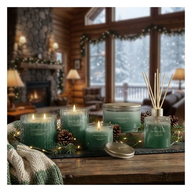 Candela a 3 Stoppini Chesapeake Bay Candle Coastal Snowfall
