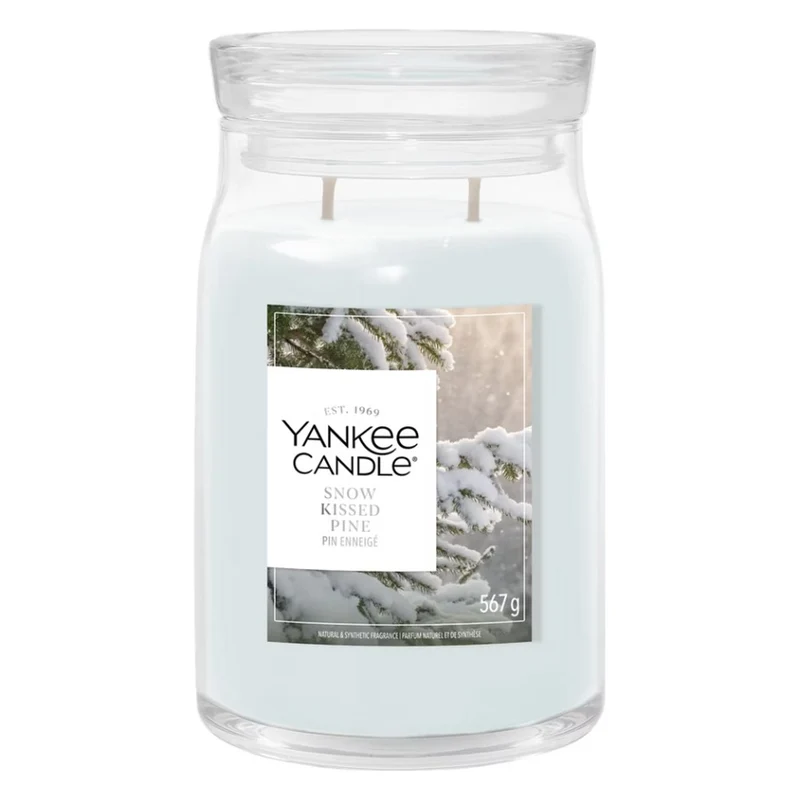 Candela Giara Grande Yankee Candle Signature Snow Kissed Pine