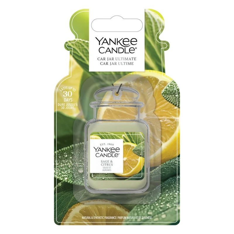 Profumatore per Auto Yankee Candle Car Jar Ultimate Sage & Citrus
