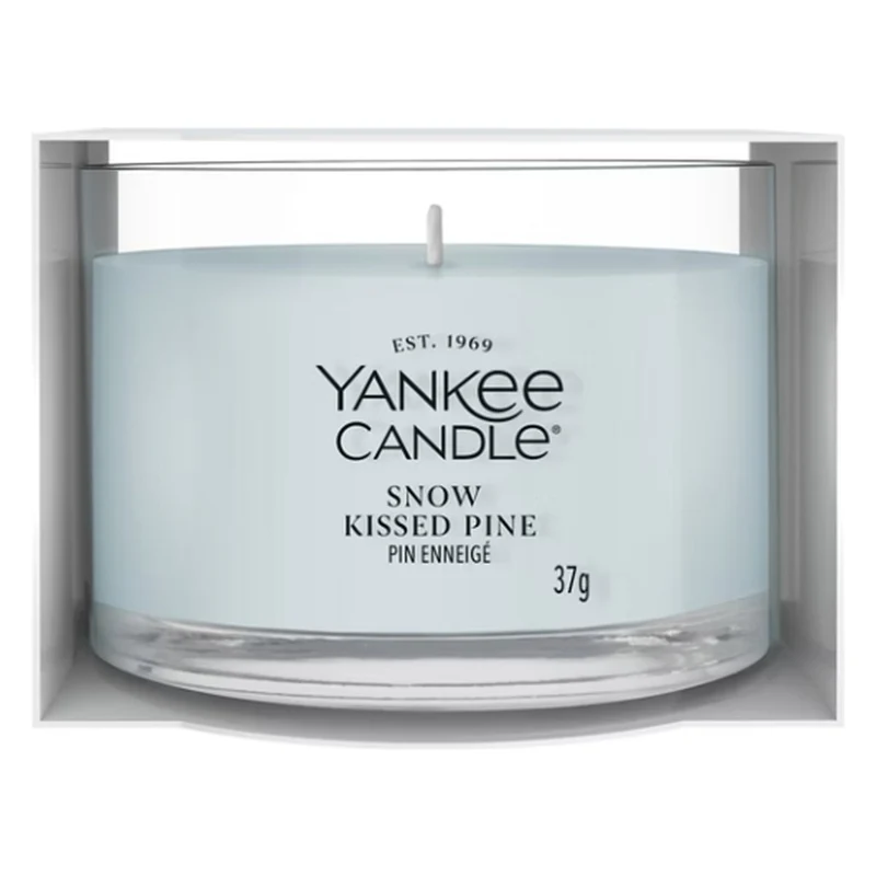 Candela Votiva in Vetro Yankee Candle Signature Snow Kissed Pine