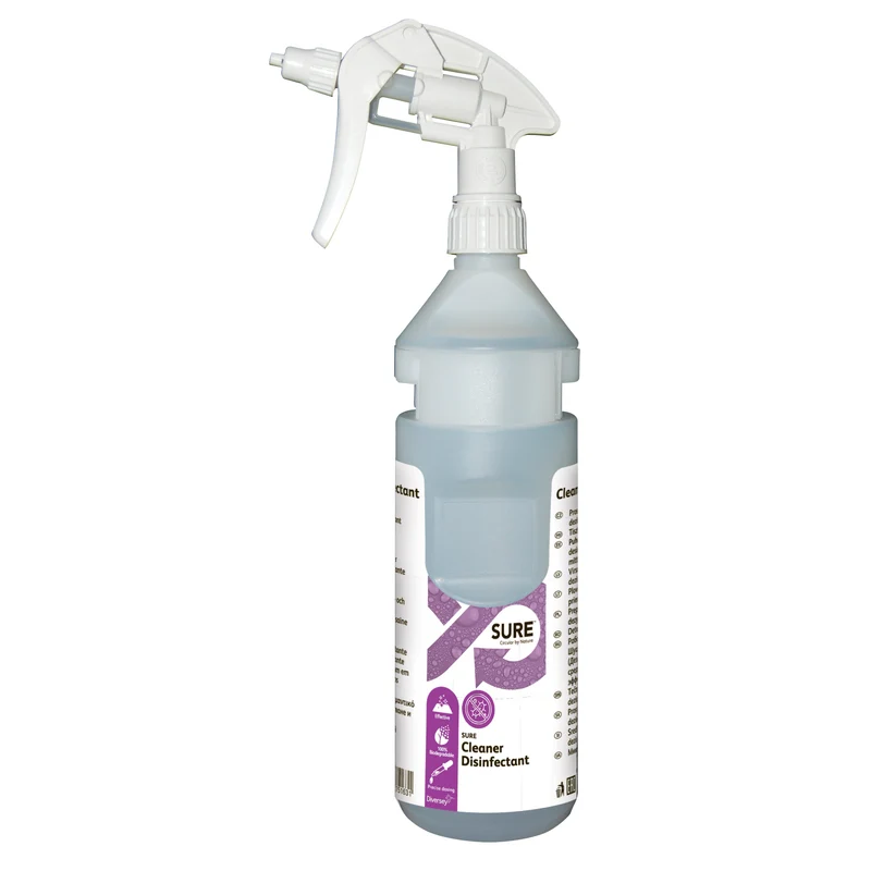 Kit bottiglie vuote da Divermite/Diverflow per SURE Cleaner Disinfectant 1 pezzo DISPONIBILE IN 7 GIORNI LAVORATIVI