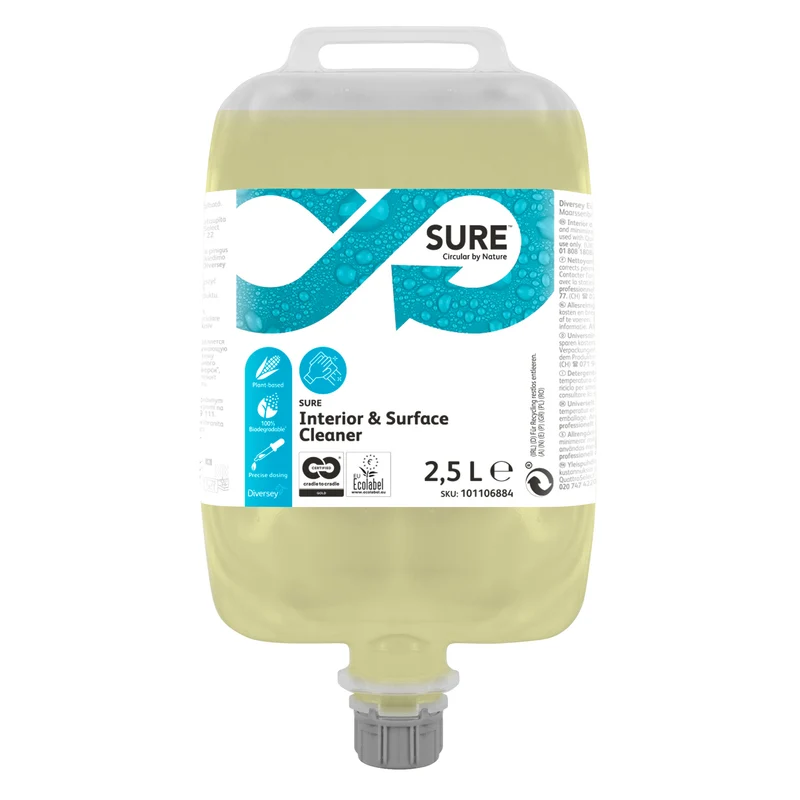 Detergente multiuso in cartuccia QuattroSelect Diversey SURE Interior & Surface Cleaner QS 2,5 litri DISPONIBILE IN 7 GIORNI LAVORATIVI