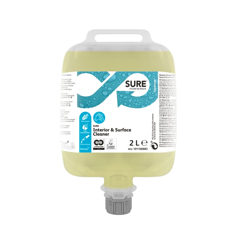 Detergente multiuso in cartuccia Divermite Diversey SURE Interior & Surface Cleaner DVM 3x2 litri DISPONIBILE IN 7 GIORNI LAVORATIVI