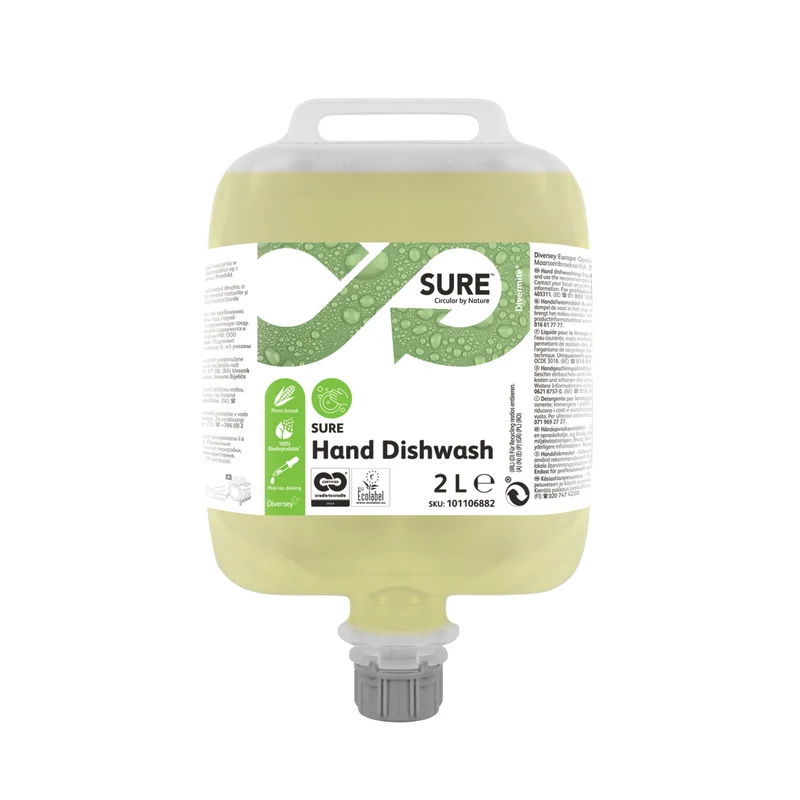 Detergente lavaggio manuale stoviglie in Divermite Diversey SURE Hand Dishwash DVM 3x2 litri DISPONIBILE IN 7 GIORNI LAVORATIVI