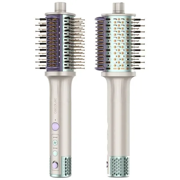 Cecotec CeramicCare Allin1 Spazzola Soffiante - 1500W - Piastre Riscaldanti - Multifunzione - Rivestimento Ceramico - Generatore di Ioni - Temperatura Regolabile - Cavo 360º - Colore Bianco