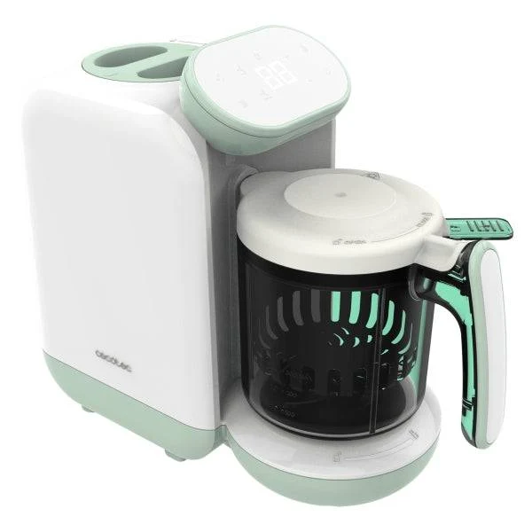 Cecotec Nana BabyCare FoodProcessor Robot Multifunzione 4 in 1 per Bebè - Senza BPA - Tattile - Cuoce e Frulla - Sterilizza Ciucci - Ricettario - Compatibile con Frutta e Carni - Colore Bianco