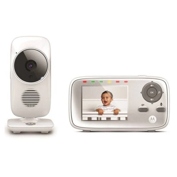 Motorola Nursery VM483 Babymonitor con Telecamera - Visione Notturna - Comunicazione Bidirezionale - Display 2,8" - Portata fino a 300m - Colore Bianco