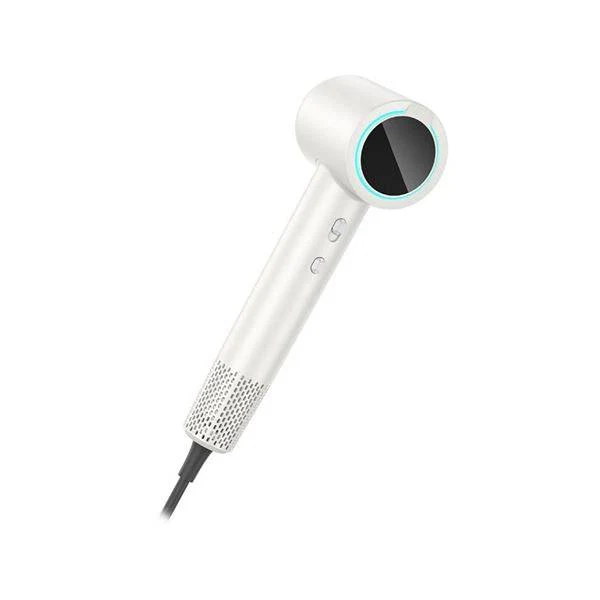 XO CF29 Asciugacapelli Ionico - Potenza 1450W - 4 Livelli di Temperatura - Display Digitale - Colore Bianco