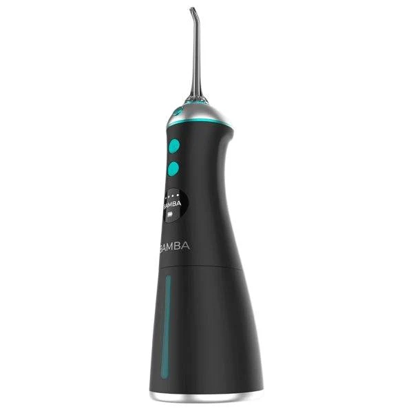 Cecotec Bamba ToothCare 1100 Jet Liberty Irrigatore Dentale Portatile - 6 Modalità - 6 Ugelli Inclusi - Serbatoio 280ml - Regolazione da 10 a 115psi - Resistente all'Acqua IPX7 - Ricarica USB - Colore Nero