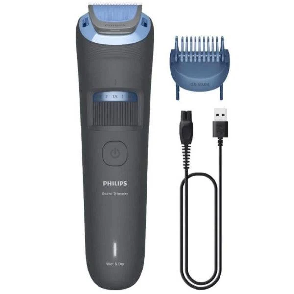 Philips BT3617/15 Regolabarba Series 3000 - Lame Autosmeriglianti con Punte Arrotondate - 20 Posizioni 0.5‑10mm con Quadrante Precision - Tecnologia Lift & Trim per Taglio Uniforme - 60min di Utilizzo Wireless