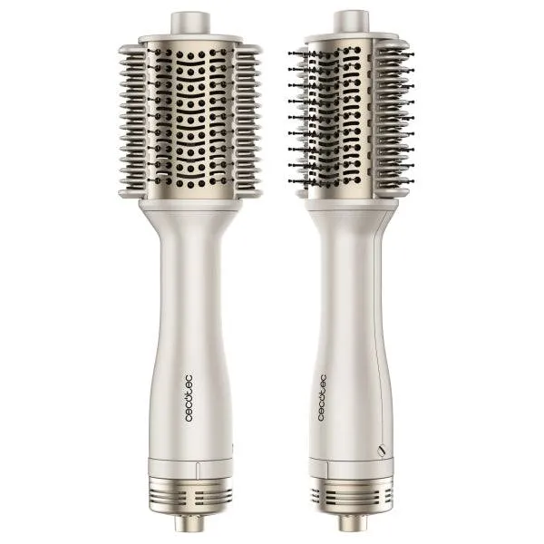 Cecotec Air DryBold Spazzola Soffiante - 1200W - Piastre Riscaldanti - Temperatura Regolabile - Rivestimento Ceramico - Generatore di Ioni - Multifunzione - Punta Fredda - Colore Bianco