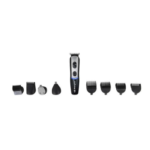 Orbegozo CTP 1840 Tosacapelli Multifunzione - 7 in 1 per Capelli - Naso e Barba - Ricaricabile e con Opzione Uso con Cavo - Accessori e Adattatore di Ricarica Inclusi - Pratico e Versatile
