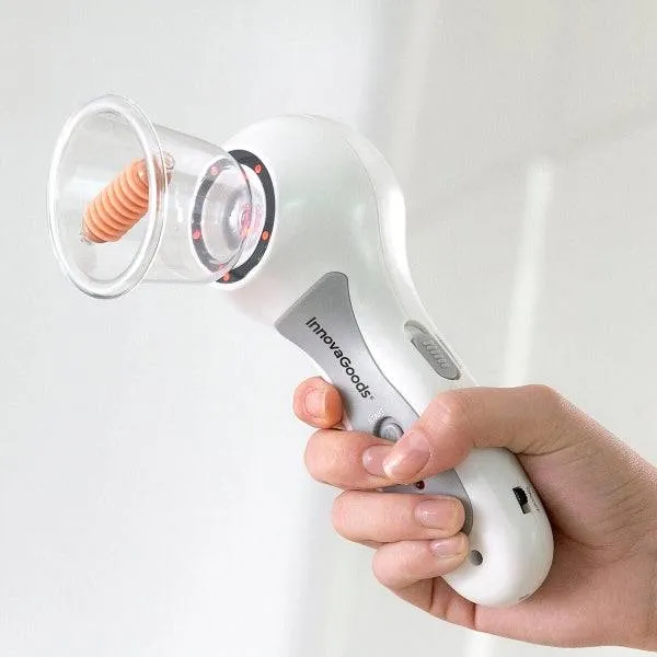 Innovagoods Apparecchio Anticelulitico Vacuumterapia Pro - Intensità Regolabile - Ricaricabile USB - Rulli di Aspirazione Inclusi - Uso Quotidiano 5-10 Minuti - Colore Bianco Grigio